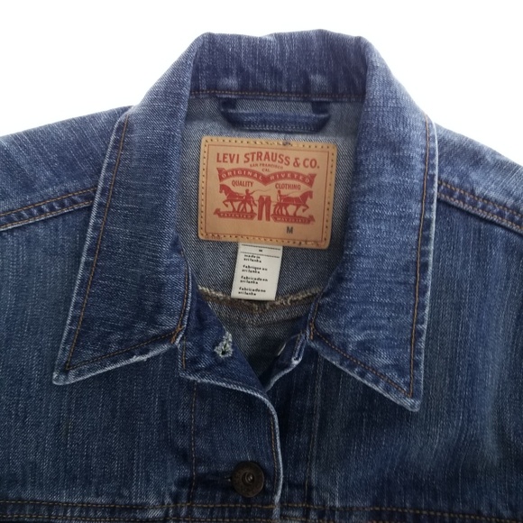 SOLD!!  VTG LEVIS M Denim Blue Jean Jacket Womens - Picture 8 of 8